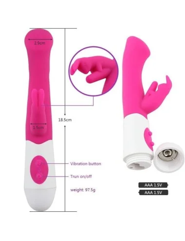 ARMONY - VIBRATEUR & STIMULATEUR LAPIN G SPOT 10 VITESSES ROSE