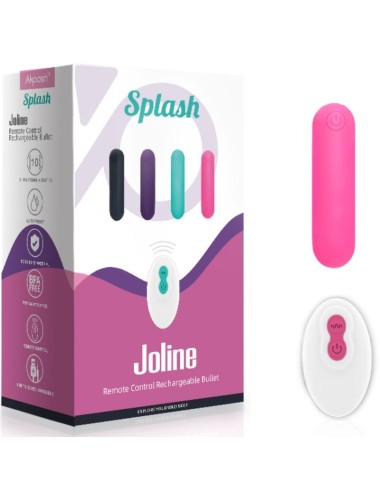 ARMONY - SPLASH JOLINE VIBRATEUR BULLET TÉLÉCOMMANDE EN SILICONE 10 VIBRATIONS 65 X 15 CM ROSE