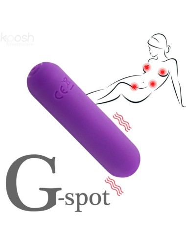 ARMONY - SPLASH JOLINE VIBRATEUR BULLET TÉLÉCOMMANDE EN SILICONE 10 VIBRATIONS 65 X 15 CM VIOLET
