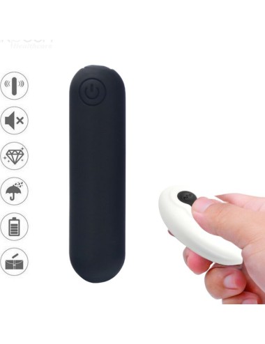 ARMONY - SPLASH JOLINE VIBRATEUR BULLET TÉLÉCOMMANDE EN SILICONE 10 VIBRATIONS 65 X 15 CM NOIR