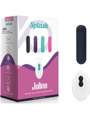 ARMONY - SPLASH JOLINE VIBRATEUR BULLET TÉLÉCOMMANDE EN SILICONE 10 VIBRATIONS 65 X 15 CM NOIR
