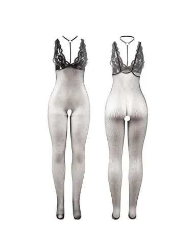 SUBBLIME - 951993 BODYSTOCKING RÉSILLE TRANSPARENTE NOIRE SANS FOURRURE TAILLE UNIQUE