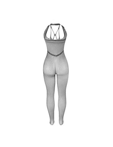 SUBBLIME - 951788 BODYSTOCKING LONG EN RESILLE AVEC BRETELLES SUR LA POITRINE ET LE DOS NOIR TAILLE UNIQUE