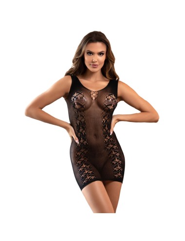 SUBBLIME - 952167 BODYSTOCKING COURT EN RÉSILLE ÉLASTIQUE NOIR TAILLE UNIQUE