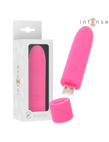 INTENSE - SYMONE BULLET VIBRANT RECHARGEABLE USB 8 VIBRATIONS ROSE 10 X 2