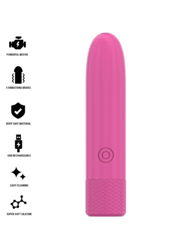 INTENSE - SYMONE BULLET VIBRANT RECHARGEABLE USB 8 VIBRATIONS ROSE 10 X 2