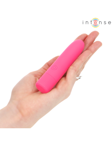 INTENSE - SYMONE BULLET VIBRANT RECHARGEABLE USB 8 VIBRATIONS ROSE 10 X 2,2 CM
