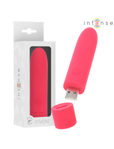 INTENSE - SYMONE BULLET VIBRANT RECHARGEABLE USB 8 VIBRATIONS ROUGE 10 X 2
