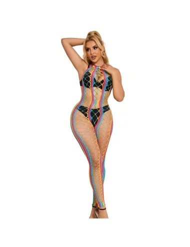 SUBBLIME - 952358 BODYSTOCKING RÉSILLE COL LICOU ARC-EN-CIEL TAILLE UNIQUE