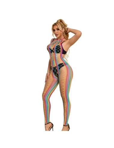 SUBBLIME - 952358 BODYSTOCKING RÉSILLE COL LICOU ARC-EN-CIEL TAILLE UNIQUE