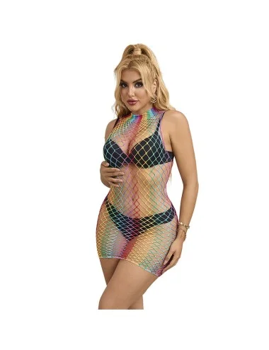SUBBLIME - 952433 BODYSTOCKING RÉSILLE SANS MANCHES  COL MONTANT ARC-EN-CIEL TAILLE UNIQUE