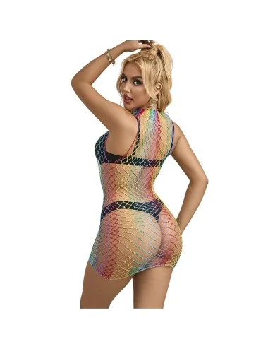 SUBBLIME - 952433 BODYSTOCKING RÉSILLE SANS MANCHES  COL MONTANT ARC-EN-CIEL TAILLE UNIQUE