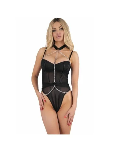 LIVCO CORSETTI FASHION - PEIGNOIR + CHEMISE + STRING MELISENDA CF 1709 NOIR S