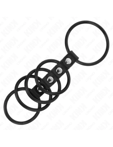 KINK - 5 ANNEAUX PÉNIS EN SILICONE DE 3