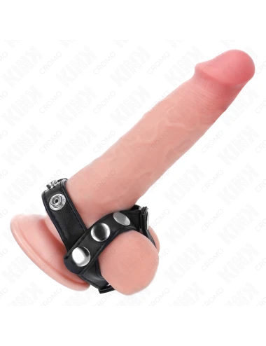 KINK - ANNEAU PÉNIS AVEC 3 SANGLES RÉGLABLES POUR DIVISEURS DE COUILLES