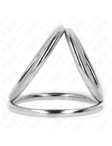 KINK - ANNEAU PÉNIS EN MÉTAL TRIPLE CHROME 3,8 CM À 5 CM MODÈLE 2
