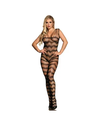 SUBBLIME - 951696 BODYSTOCKING RÉSILLE OUVERT AVEC BRETELLES SUR LES ÉPAULES NOIR TAILLE UNIQUE