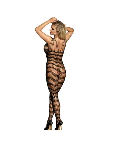 SUBBLIME - 951696 BODYSTOCKING RÉSILLE OUVERT AVEC BRETELLES SUR LES ÉPAULES NOIR TAILLE UNIQUE