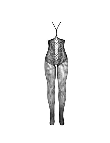 SUBBLIME - 951849 BODYSTOCKING RÉSILLE OUVERT ET COL LICOU NOIR TAILLE UNIQUE