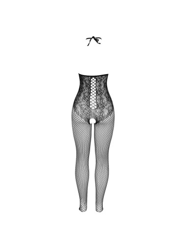 SUBBLIME - 951849 BODYSTOCKING RÉSILLE OUVERT ET COL LICOU NOIR TAILLE UNIQUE