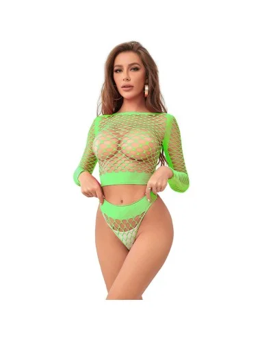 SUBBLIME - 952211 BODYSTOCKING VERT  MANCHES LONGUES 2 PIÈCES VERT TAILLE UNIQUE