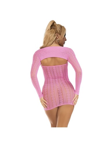 SUBBLIME - 952471 BODYSTOCKING RÉSEILLE ROSE TAILLE UNIQUE