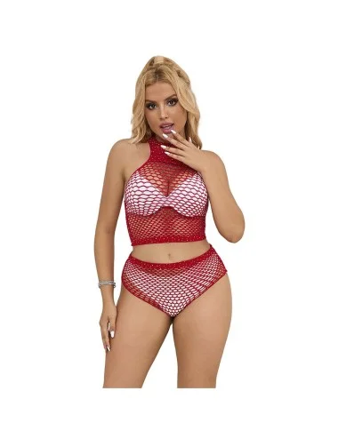 SUBBLIME - 952402 BODYSTOCKING ENSEMBLE RESILLE AVEC LOSANGES ROSES TAILLE UNIQUE