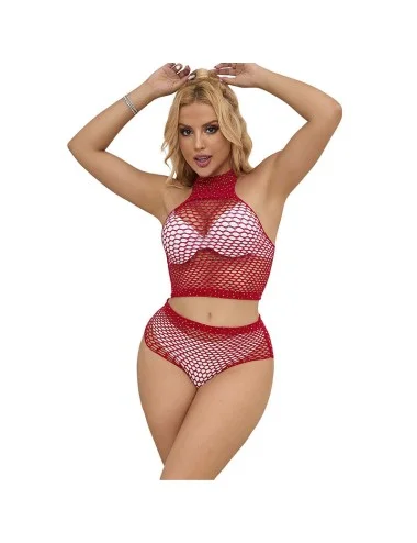 SUBBLIME - 952402 BODYSTOCKING ENSEMBLE RESILLE AVEC LOSANGES ROSES TAILLE UNIQUE