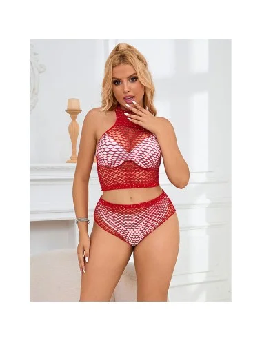 SUBBLIME - 952402 BODYSTOCKING ENSEMBLE RESILLE AVEC LOSANGES ROSES TAILLE UNIQUE