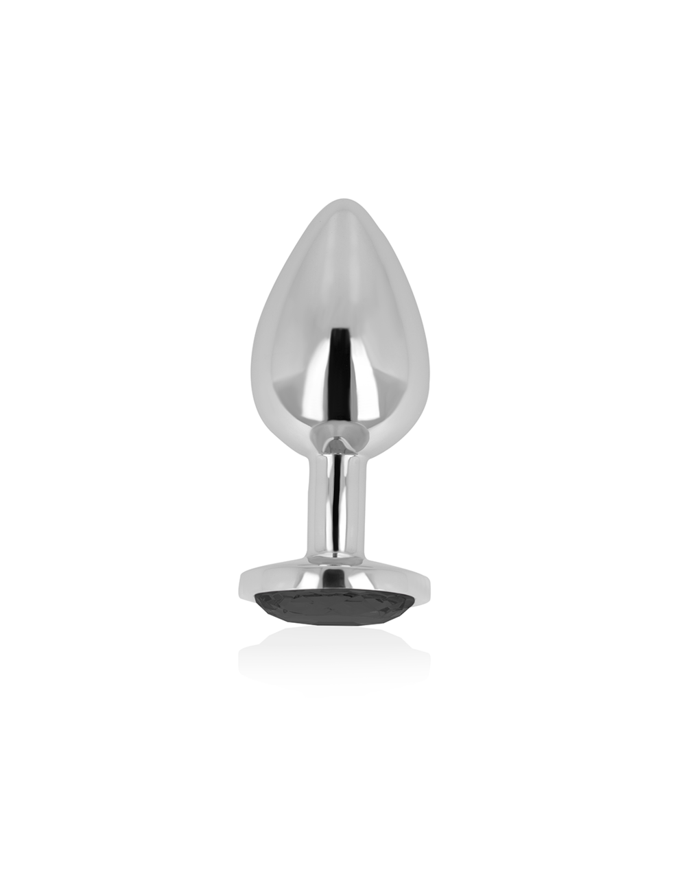 OHMAMA - PLUG ANAL AVEC CRISTAL NOIR 8 CM
