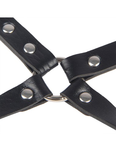 SUBBLIME - 953690 MENOTTES AVEC CEINTURE DE BONDAGE NOIRE TAILLE UNIQUE