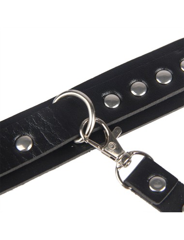 SUBBLIME - 953690 MENOTTES AVEC CEINTURE DE BONDAGE NOIRE TAILLE UNIQUE