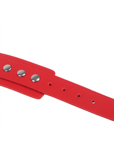 SUBBLIME - 953706 MENOTTES AVEC CEINTURE DE BONDAGE ROUGE TAILLE UNIQUE