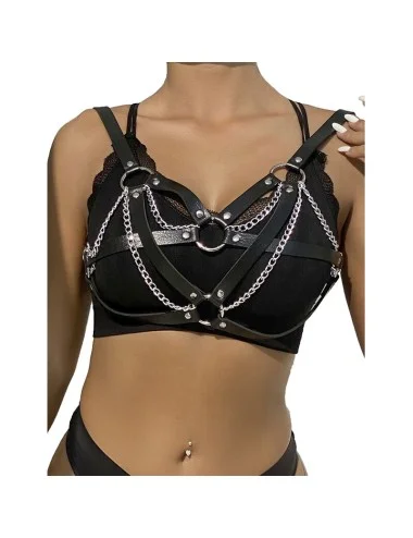 SUBBLIME - 953713 CEINTURE PUNK BONDAGE BOUCLE MÉTAL NOIRE TAILLE UNIQUE
