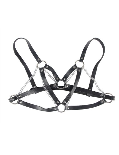 SUBBLIME - 953713 CEINTURE PUNK BONDAGE BOUCLE MÉTAL NOIRE TAILLE UNIQUE