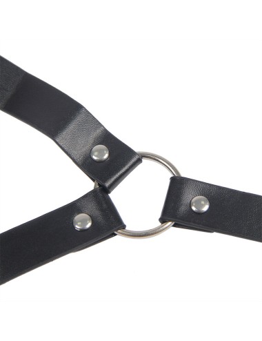 SUBBLIME - 953720 PINCES À SEINS EN CUIR BONDAGE NOIRES TAILLE UNIQUE