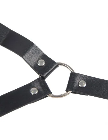 SUBBLIME - 953720 PINCES À SEINS EN CUIR BONDAGE NOIRES TAILLE UNIQUE