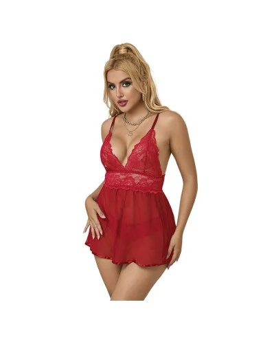 SUBBLIME - 953836 BABYDOLL DOS OUVERT ROUGE S/M
