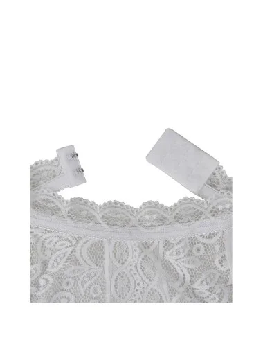 SUBBLIME - 953867 BODY DENTELLE BLANC L/XL