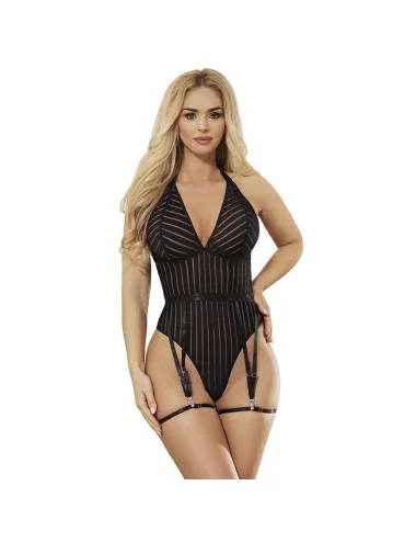 SUBBLIME - 954154 BODY AVEC PORTE-JARRETELLES NOIR L/XL