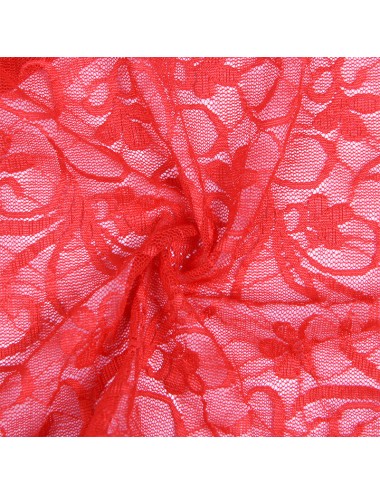 SUBBLIME - 954208 BABYDOLL EN DENTELLE À BRETELLES RÉGLABLES ROUGE S/M
