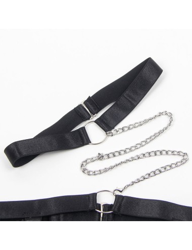 SUBBLIME - 954390 BODY SEXY AVEC PORTE-JARRETELLES NOIR L/XL