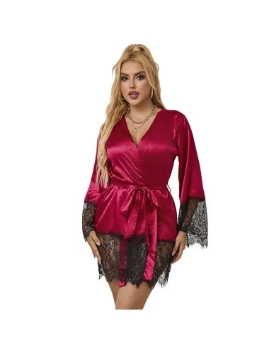 SUBBLIME - 953829 PYJAMA DENTELLE ÉLÉGANT + STRING ROUGE L/XL