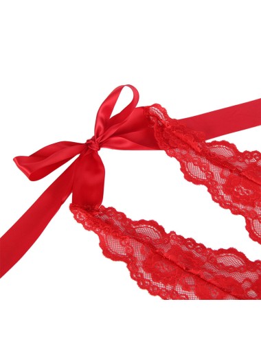 SUBBLIME - 953980 BODY SEXY A VOLANTS + CEINTURE ROUGE L/XL