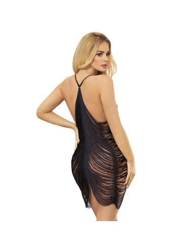 SUBBLIME - 954239 ROBE À BRETELLES + STRING NOIR L/XL