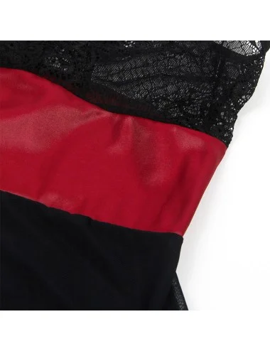 SUBBLIME - 954420 ROBE BONDAGE EN DENTELLE NOIRE S/M