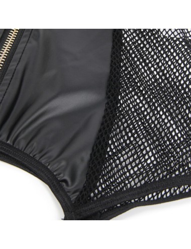 SUBBLIME - 954451 ROBE SEXY EN MAILLE CUIR NOIR L/XL