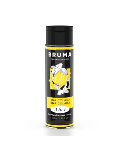 BRUMA - HUILE DE MASSAGE PREMIUM EFFET CHALEUR SAVEUR PINA COLADA 3 EN 1 - 100 ML