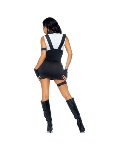 LEG AVENUE - COSTUME SEXY SWAT OFFICIEL NOIR S/M