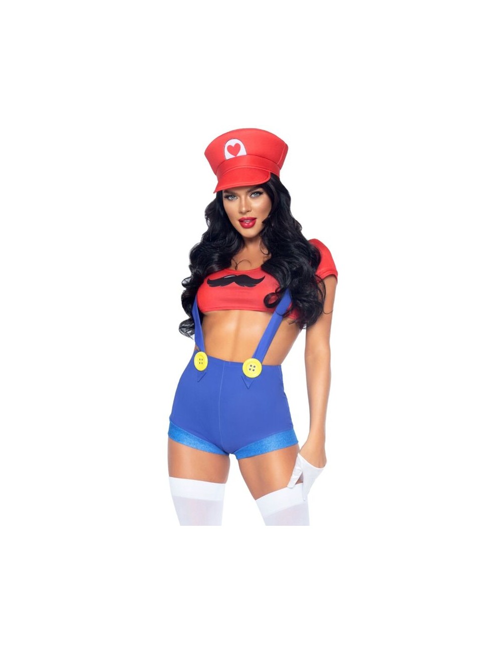 LEG AVENUE - COSTUME SEXY MARIO BROS ROUGE/BLEU M